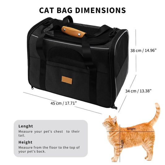 Sac de transport pliable pour animaux – maille respirante, tapis amovible