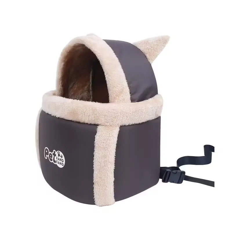 Sac à dos de transport hivernal douillet pour petits chiens et chats