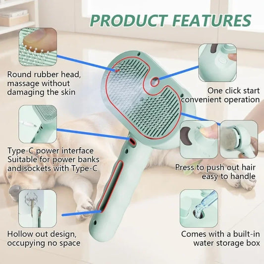Brosse de toilettage électrique pour animaux de compagnie