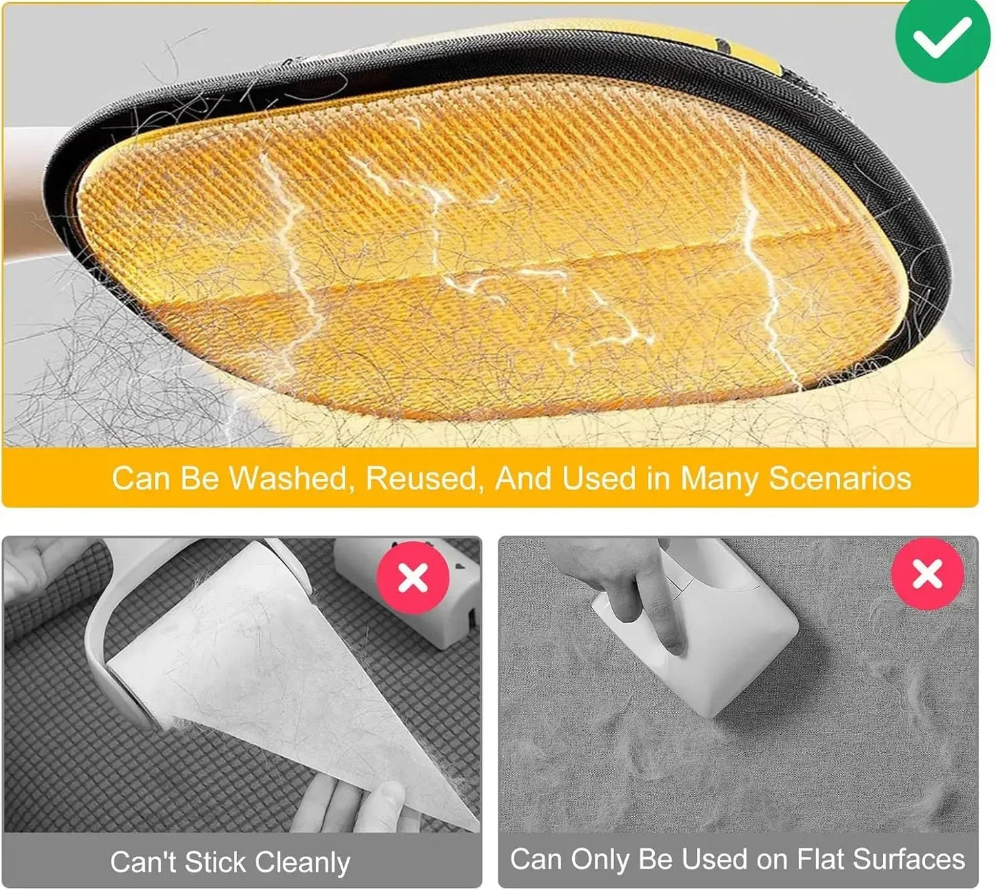 Gant ramasse-poils réutilisable