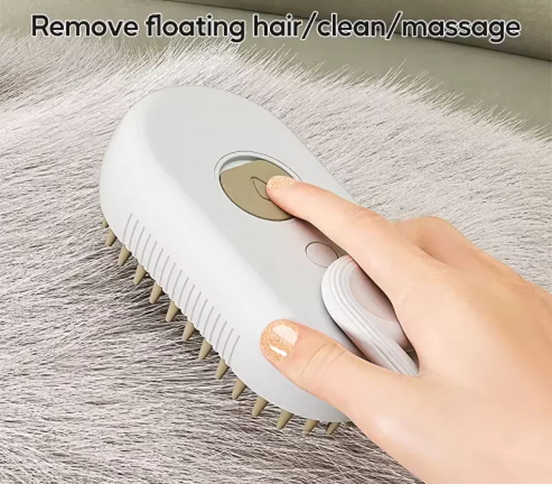 Brosse de toilettage 3-en-1 avec spray