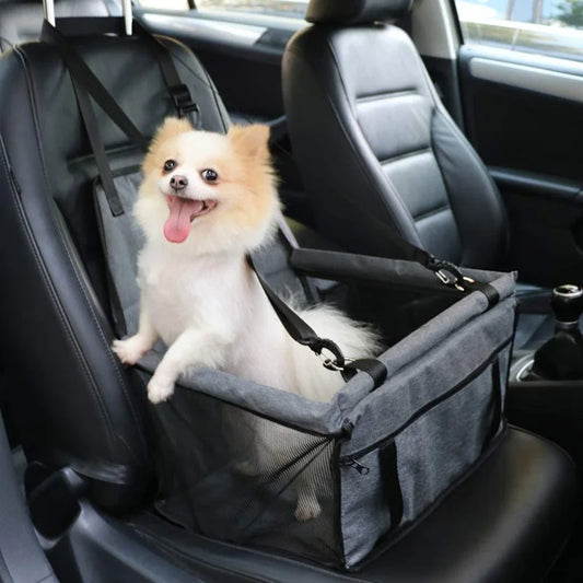 Siège Auto de Sécurité pour Chien et Chat – Panier Hamac Pliable et Stable avec Laisse Intégrée
