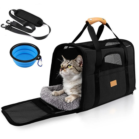 Sac de transport pliable pour animaux – maille respirante, tapis amovible