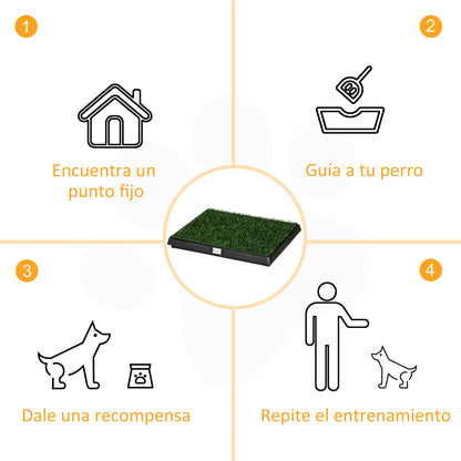 Toilettes pour Chien PawHut avec Gazon Artificiel – Tapis de Propreté Lavable 51 x 63 cm