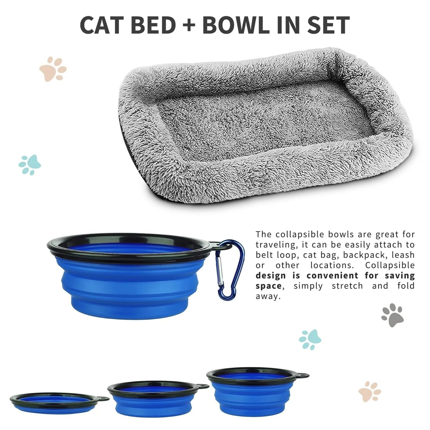 Sac de transport pliable pour animaux – maille respirante, tapis amovible